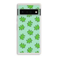 Groene blaadjes: Google Pixel 6 Pro Transparant Hoesje