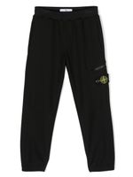 Stone Island Junior pantalon de jogging à patch Compass - Noir - thumbnail