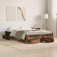 Bedframe met lades met lade Oud hout 120 x 190 cm Bewerkt hout