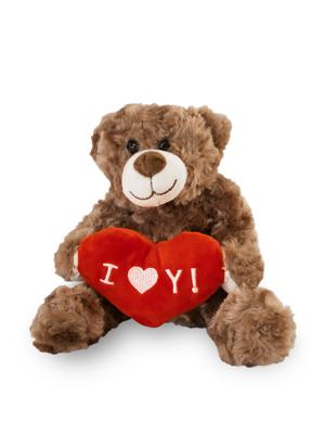 Teddybeer donkerbruin - 20 cm - I love you