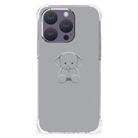 iPhone 15 Pro Stevig Bumper Hoesje Grijs Baby Olifant