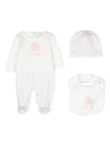 Roberto Cavalli Junior trousseau de naissance à logo brodé - Blanc