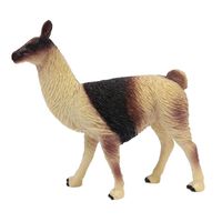 Bruine plastic lama 9 cm   -