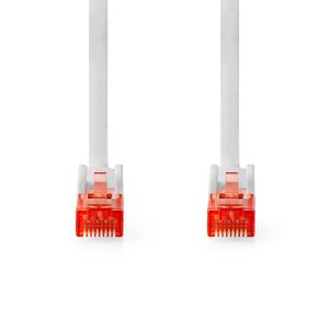 Nedis CAT6 Netwerkkabel | RJ45 Male | RJ45 Male | U/UTP | 10.0 m | Rond | PVC | Wit | Label - CCGL85200WT100