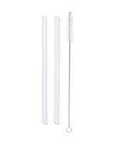 HEMA Rietjes met schoonmaakborstel voor waterflessen van 500ml en 600ml (transparant)