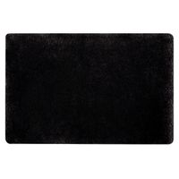 Spirella badkamer vloer kleedje/badmat tapijt - hoogpolig en luxe uitvoering - zwart - 50 x 80 cm - Microfiber   -