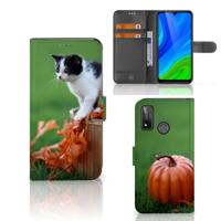 Huawei P Smart 2020 | Telefoonhoesje | Met pasjeshouder | Kitten