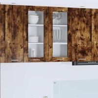 Hangkast 2 pcs Gerookt eiken 40 x 31 x 80 cm Bewerkt hout