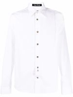 Philipp Plein chemise boutonnée à empiècements smockés - Blanc