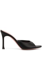 Amina Muaddi mules Alexa en cuir 90 mm - Noir - thumbnail