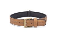 Beeztees Balacron Ax kunstleer bruin halsband hond 52-62cm x 30mm