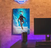 Canvas van game karakter parachute springend