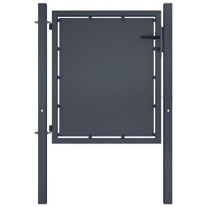 VidaXL Poort 100x75 cm staal antraciet