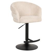 Richmond Draaibare Barstoel 'Nikki' Chenille, kleur Beige (zithoogte 61-86cm)