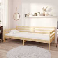 vidaXL Slaapbank met matras massief grenenhout 90x200 cm - thumbnail