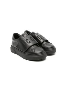 DSQUARED2 KIDS baskets Icon en cuir à attache scratch - Noir