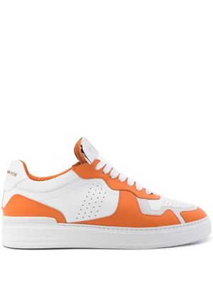 Philipp Plein baskets à plaque logo - Blanc