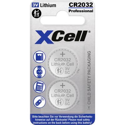 XCell Knoopcel CR2032 3 V 2 stuk(s) 220 Lithium