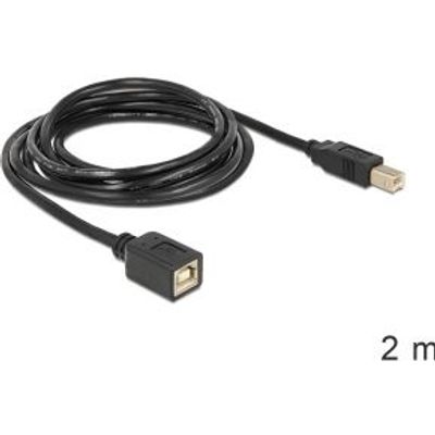 Delock 83427 Verlengkabel USB 2.0 B male > B female 2 m
