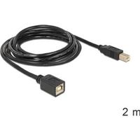 Delock 83427 Verlengkabel USB 2.0 B male > B female 2 m Delock 83427 Verlengkabel USB 2.0 B male > B female 2 m