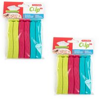 12x Gekleurde keuken afsluitclips / vershoudclips 11 cm