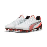 PUMA King Ultimate Gras / Kunstgras Voetbalschoenen (MG) Wit Felrood Zwart
