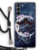 Vleermuizen Maan: Samsung Galaxy S21 Transparant Hoesje met koord