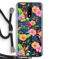 Tropisch 2: OnePlus 7 Transparant Hoesje met koord