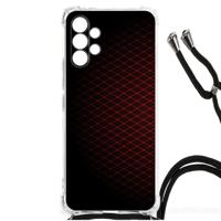 Samsung Galaxy A13 4G Doorzichtige Silicone Hoesje Geruit Rood