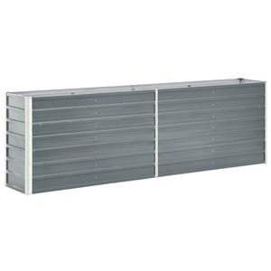 VidaXL Plantenbak verhoogd 240x40x77 cm gegalvaniseerd staal grijs