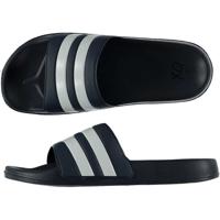 Apollo Badslippers/huisslippers - navy/wit - gestreept - voor heren