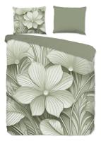 Good Morning Dekbedovertrek "" - Groen - (200x200/220 cm) - Katoen