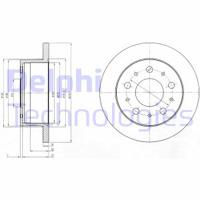 Remschijf DELPHI, Remschijftype: Massief, u.a. für Fiat, Peugeot, Citroën