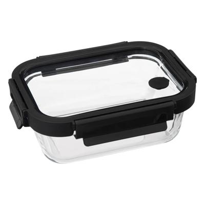 5Five Vershoudbakje met deksel - glas - luchtdicht - met clips - 19 x 14 x 7 cm - 500 ml