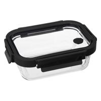 5Five Vershoudbakje met deksel - glas - luchtdicht - met clips - 19 x 14 x 7 cm - 500 ml