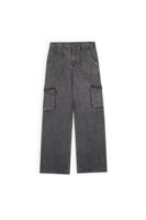 NoBell Meisjes cargo jeans broek - Zwart