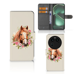 Telefoonhoesje met Pasjes voor OPPO Find X6 Paard