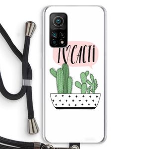 I love cacti: Xiaomi Mi 10T 5G Transparant Hoesje met koord