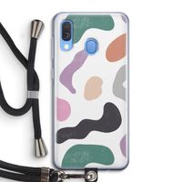 Memphis Shapes: Samsung Galaxy A40 Transparant Hoesje met koord