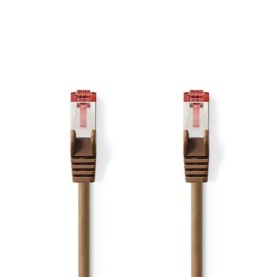 Nedis CAT6-kabel | RJ45 Male naar RJ45 Male | S/FTP | 10 m | Bruin | 1 stuks - CCGP85221BN100 CCGP85221BN100