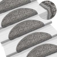 VidaXL Trapmatten 10 st 56x17x3 cm grijs VidaXL Trapmatten 10 st 56x17x3 cm grijs
