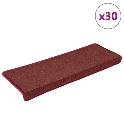 Trapmatten 30 st 65x21x4 cm Bordeaux Rechthoekige Rand