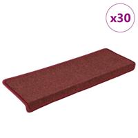 Trapmatten 30 st 65x21x4 cm Bordeaux Rechthoekige Rand