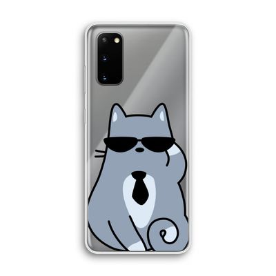Cool cat: Samsung Galaxy S20 Transparant Hoesje