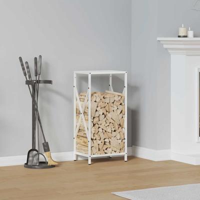 Brandhoutrek 34x25x70 cm koudgewalst staal wit