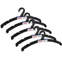 Kledinghangers Jackets - 25x stuks - kunststof - zwart - 42 cm - vaste haak