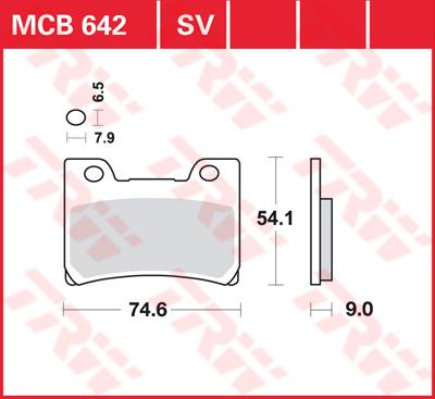 TRW Remblokken, en remschoenen voor de moto, MCB642SV Sinter street