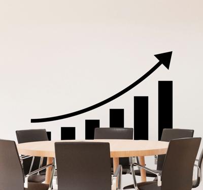 Sticker grafiek winst