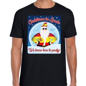 Fout Spanje kerstborrel t-shirt christmas in Spain zwart voor heren 2XL (56)  -