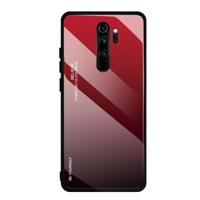 Voor Xiaomi Redmi Note 8 Pro gradiënt kleur glas geval (rood)